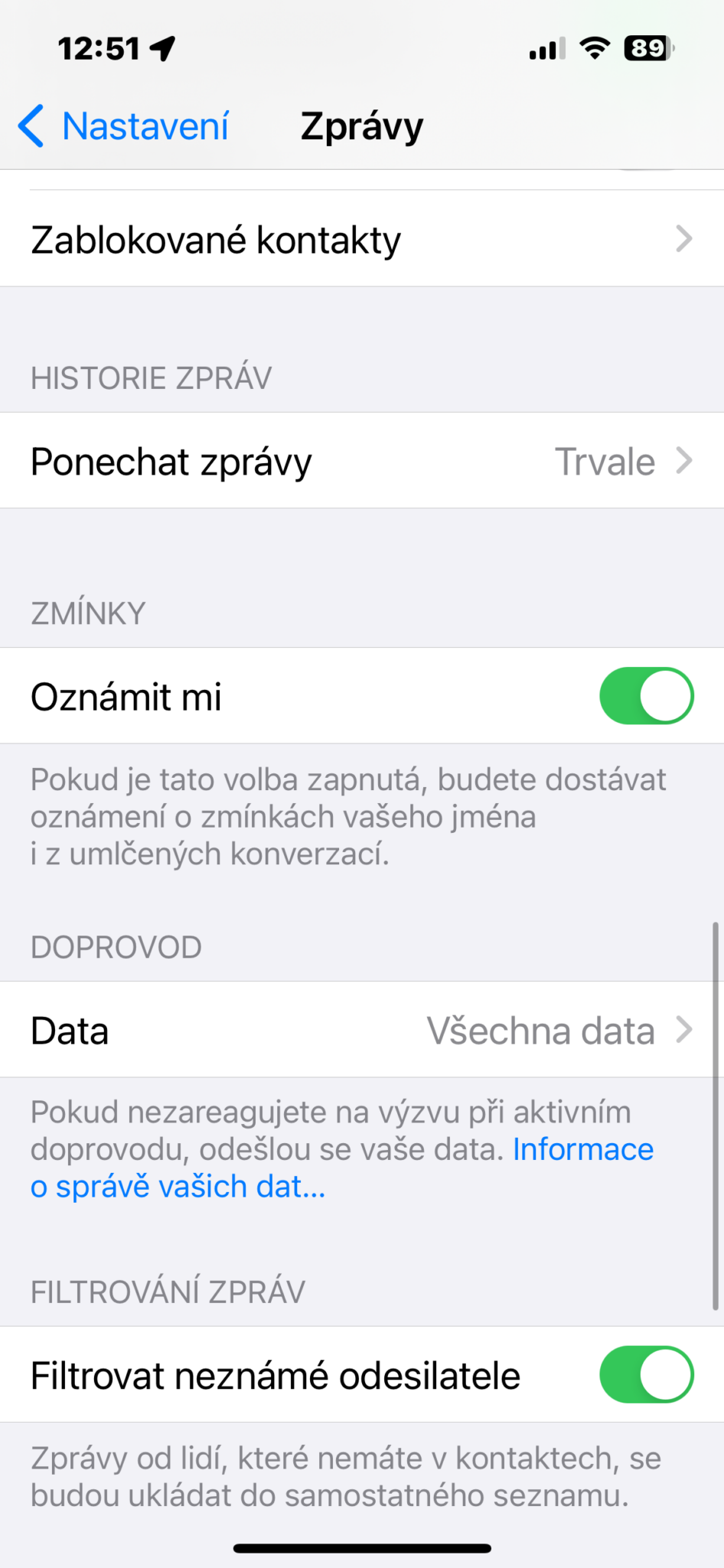 Jak Na Iphonu Nastavit Po Jak Dlouh Dob Se Budou Automaticky Mazat