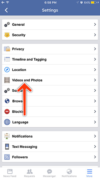 facebook messenger change webcam settings