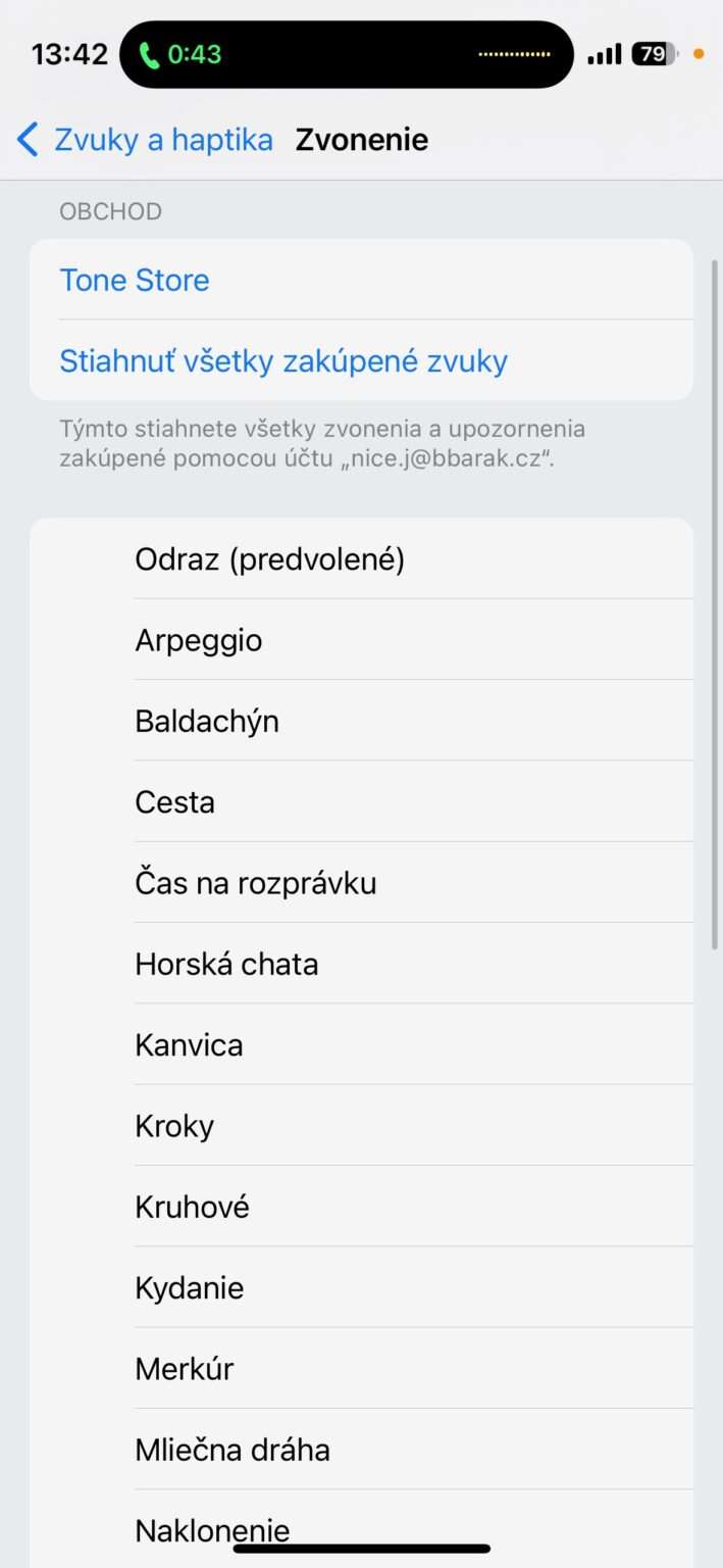 Slovakian ringtone names from iOS 17 will 